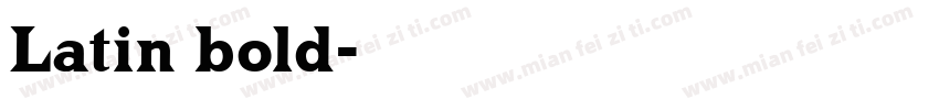 Latin bold字体转换